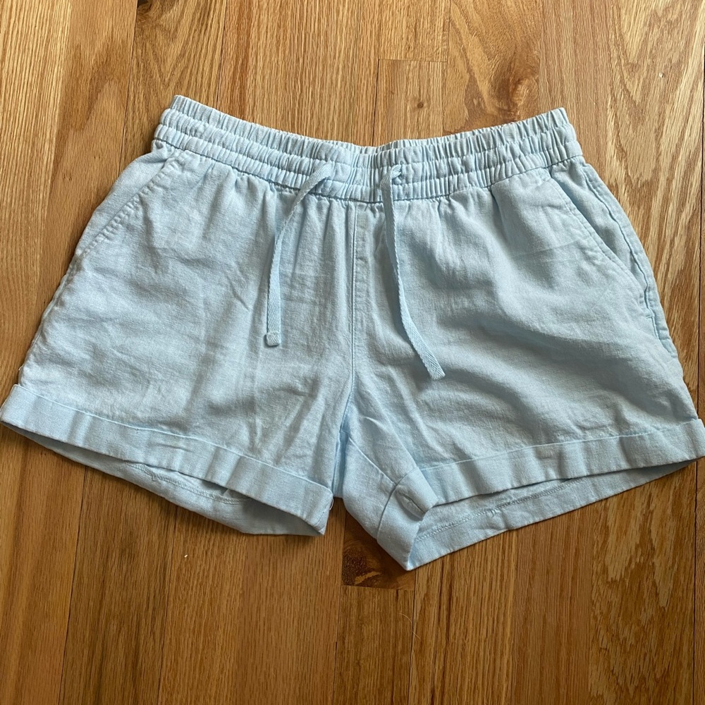 Old Navy Light Blue Linen Shorts